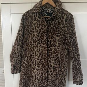 J. Crew Leopard Print Teddy Jacket